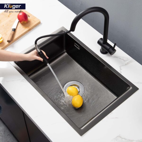 Chậu rửa chén Posco 304 đánh bóng bề mặt KLUGER KU8121B-S68