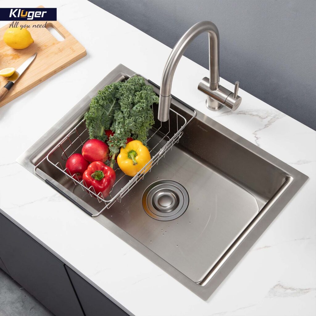 Chậu rửa chén Posco 304 đánh bóng bề mặt KLUGER KU8121S-S68 (K200 Series)