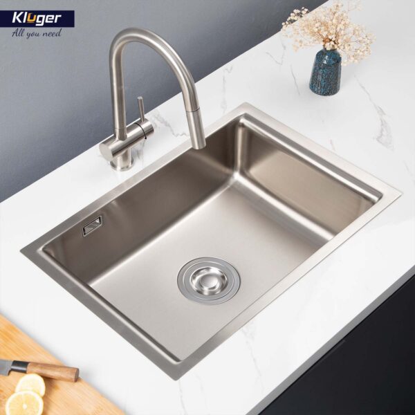 Chậu rửa chén Posco 304 đánh bóng bề mặt KLUGER KU8121S-S68 (K200 Series)