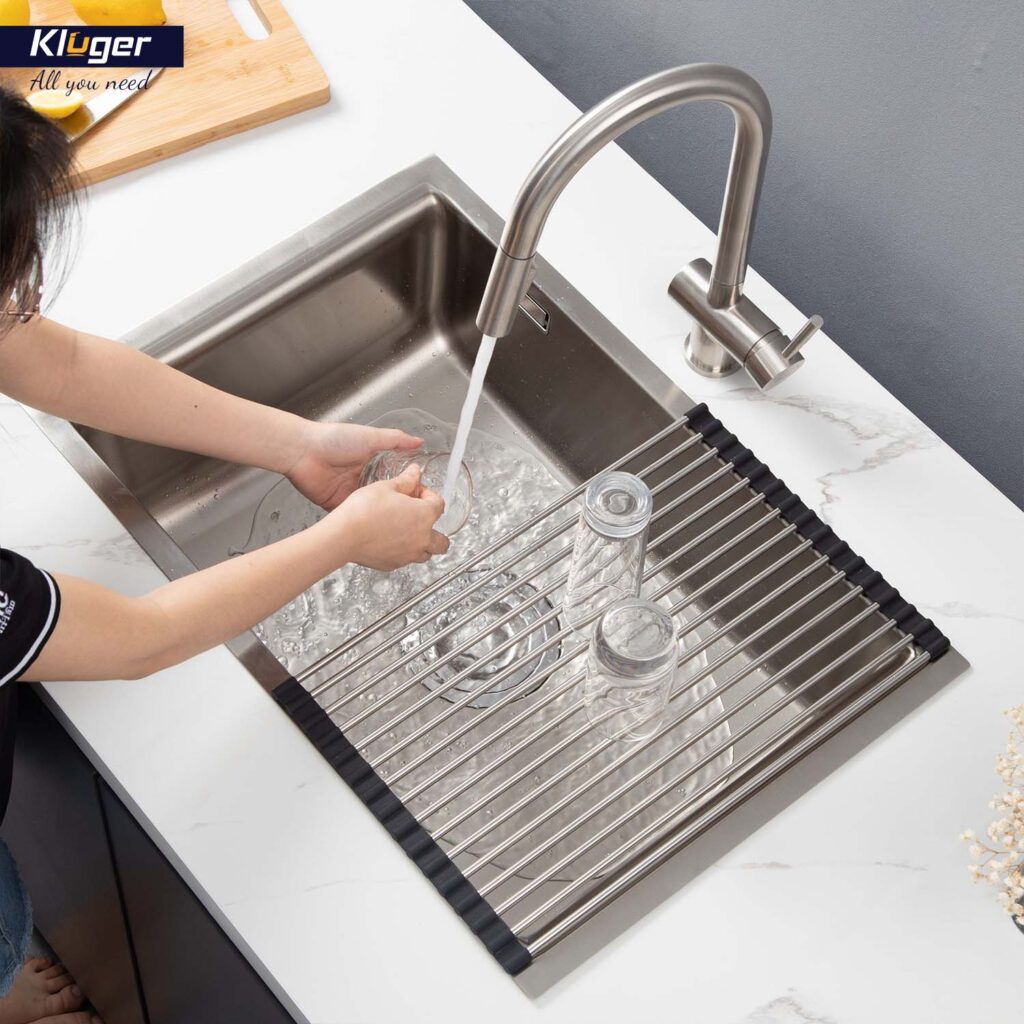 Chậu rửa chén Posco 304 đánh bóng bề mặt KLUGER KU8121S-S68 (K200 Series)