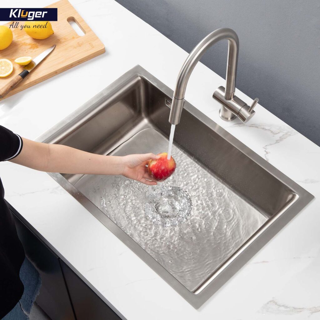 Chậu rửa chén Posco 304 đánh bóng bề mặt KLUGER KU8121S-S68 (K200 Series)