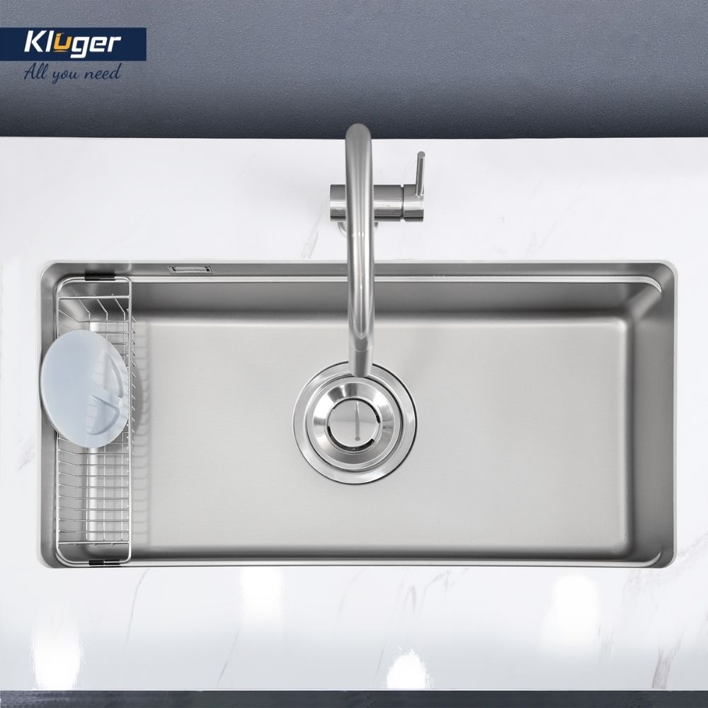 Chậu rửa chén Posco 304 Linen dập nổi KLUGER KU8844FSBasic (MOD Series)