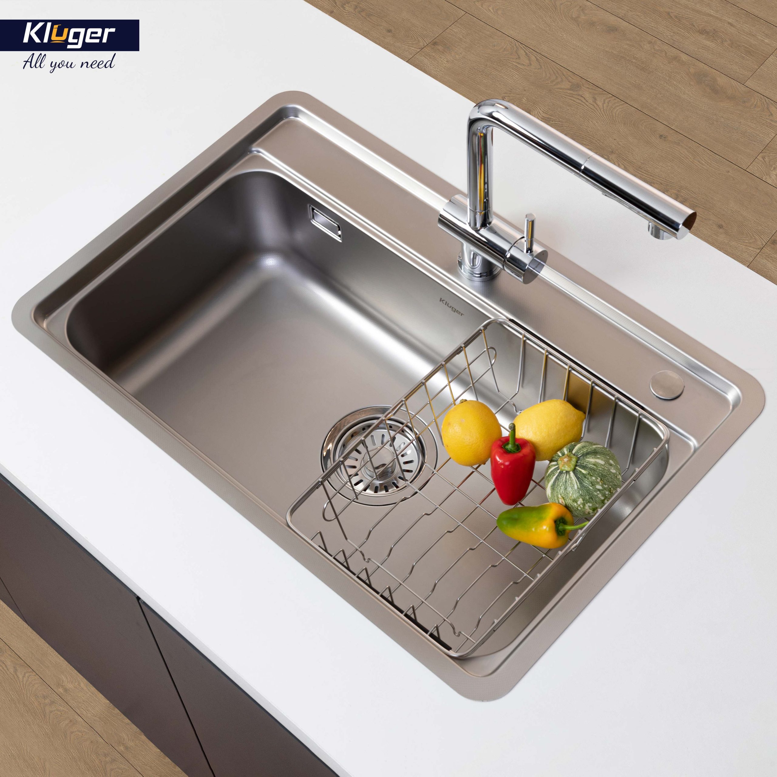 Chậu rửa chén Posco 304 Linen chống xước KLUGER KW8101FS-S72 (K100 Series)