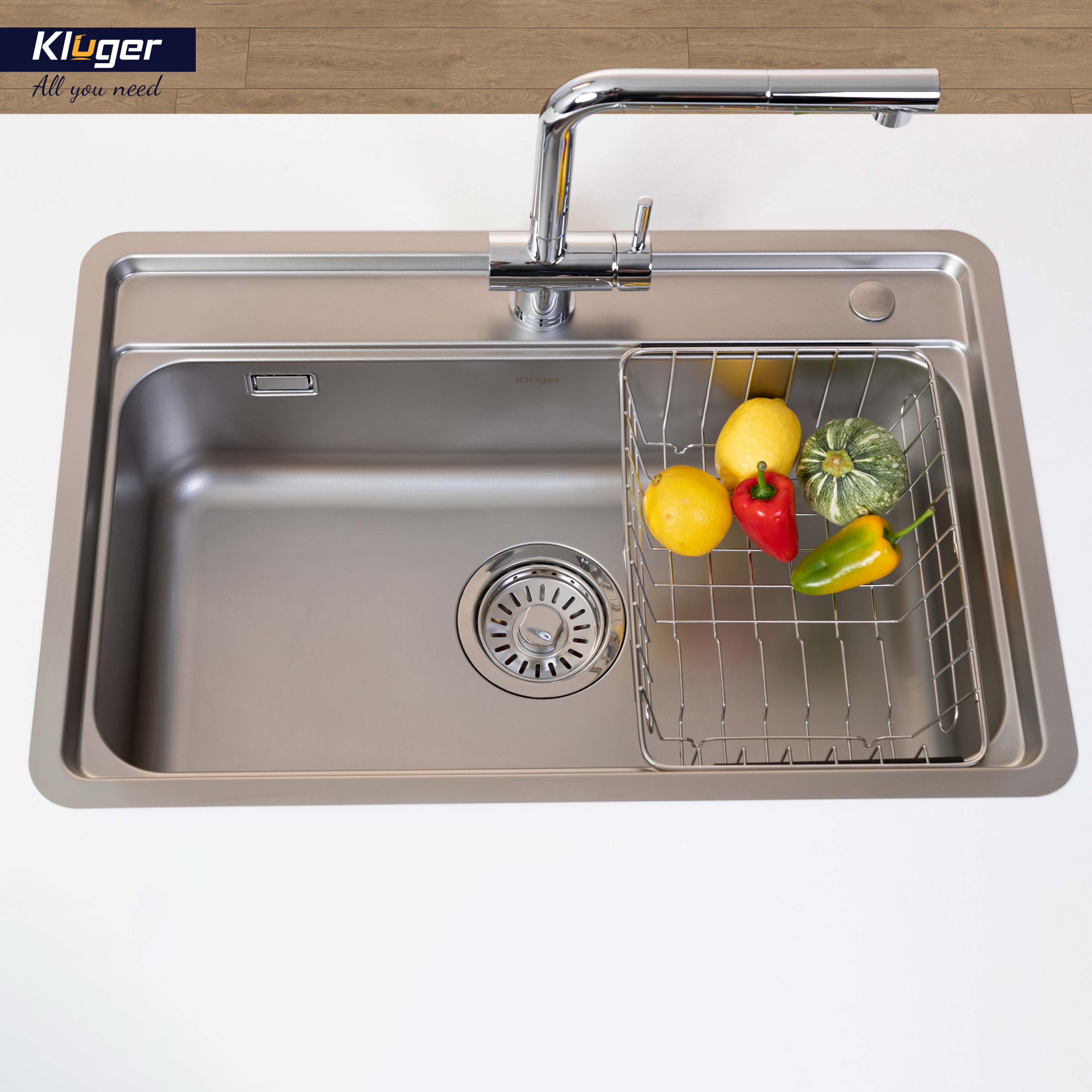 Chậu rửa chén Posco 304 Linen chống xước KLUGER KW8101FS-S72 (K100 Series)