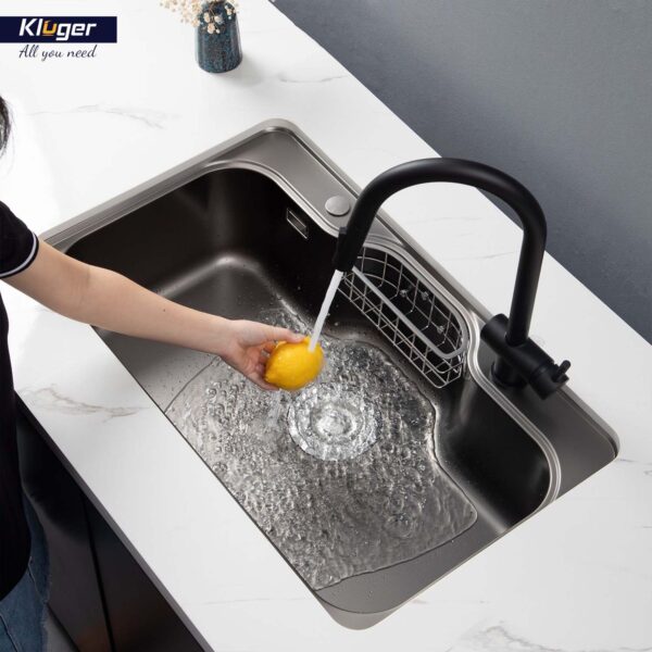 Chậu rửa chén Posco 304 Linen dập nổi KLUGER KW8151FB-S80 (K500 Series)