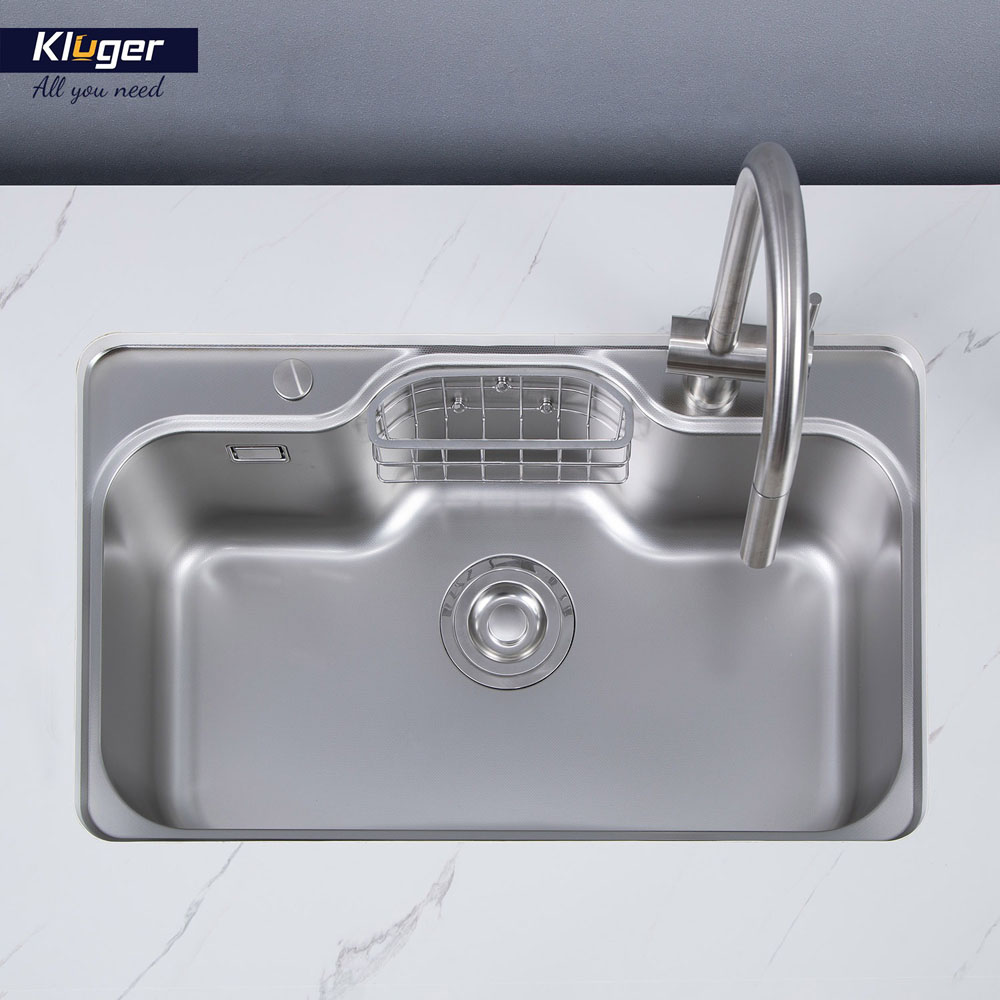 Chậu rửa chén Posco 304 Linen dập nổi KLUGER KW8151FS-S80Plus (K500 Series)