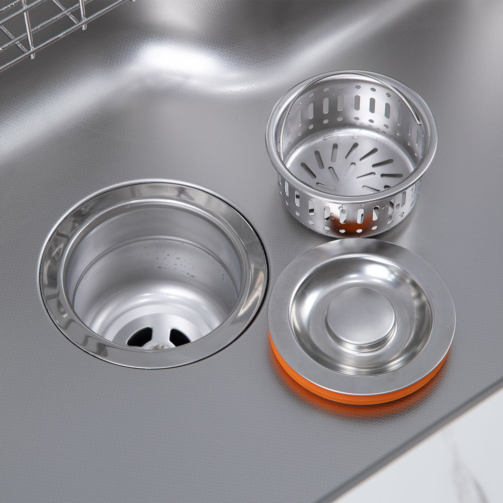 Chậu rửa chén Posco 304 Linen dập nổi KLUGER KW8151FS-S80Plus (K500 Series)