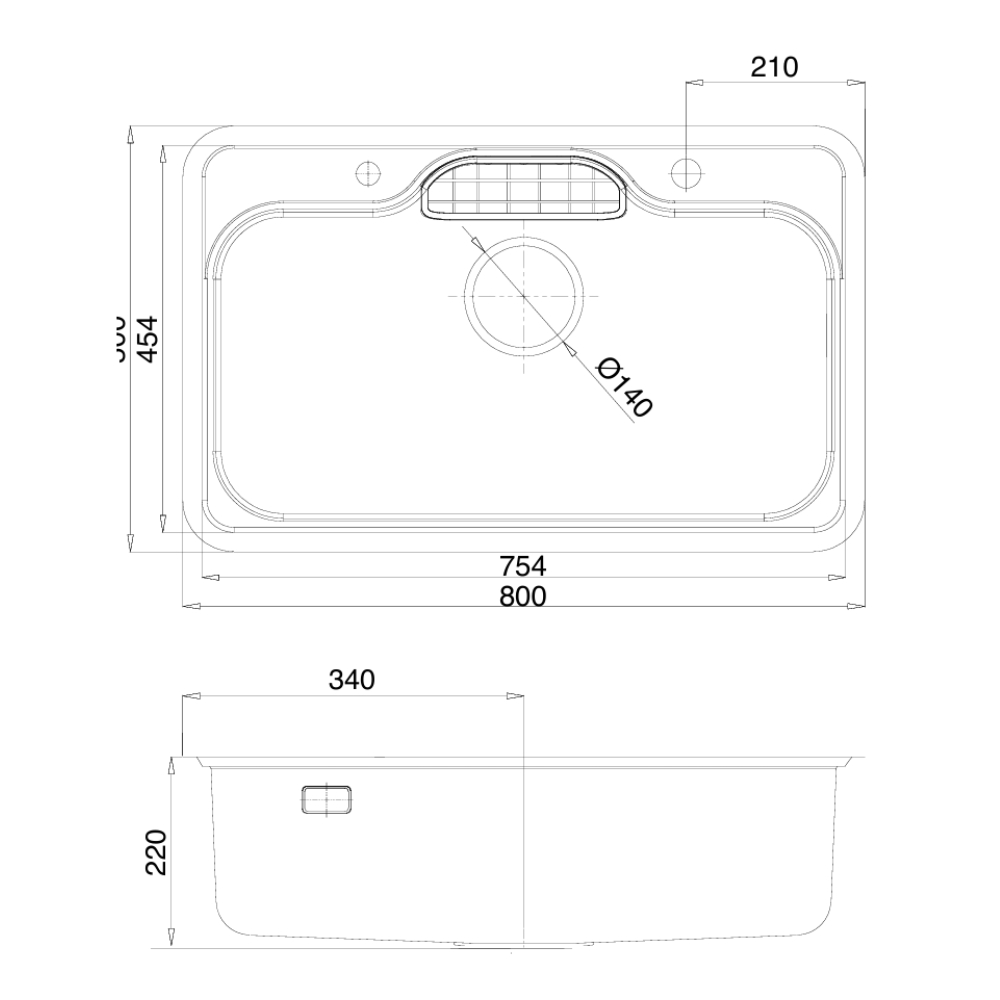 Chậu rửa chén Posco 304 Linen dập nổi KLUGER KW8151FS-S80Plus (K500 Series)