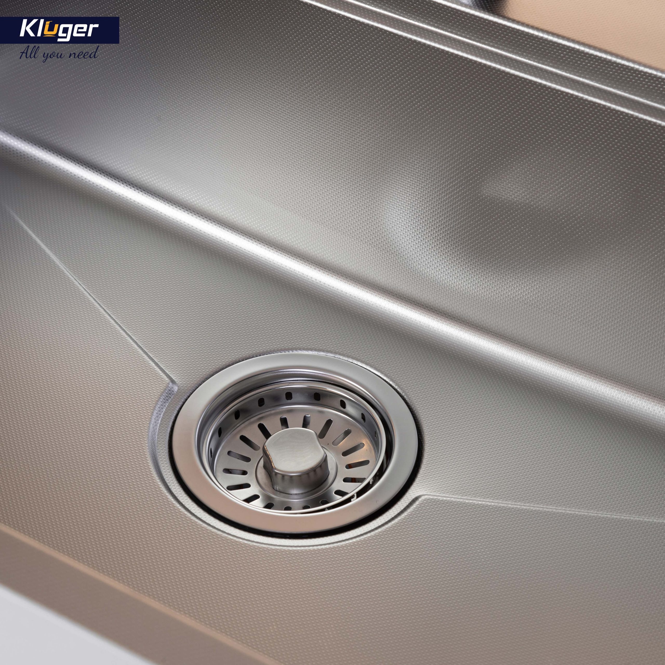 Chậu rửa chén Posco 304 Linen dập nổi KLUGER KW8181FS-S81 (K800 Series)