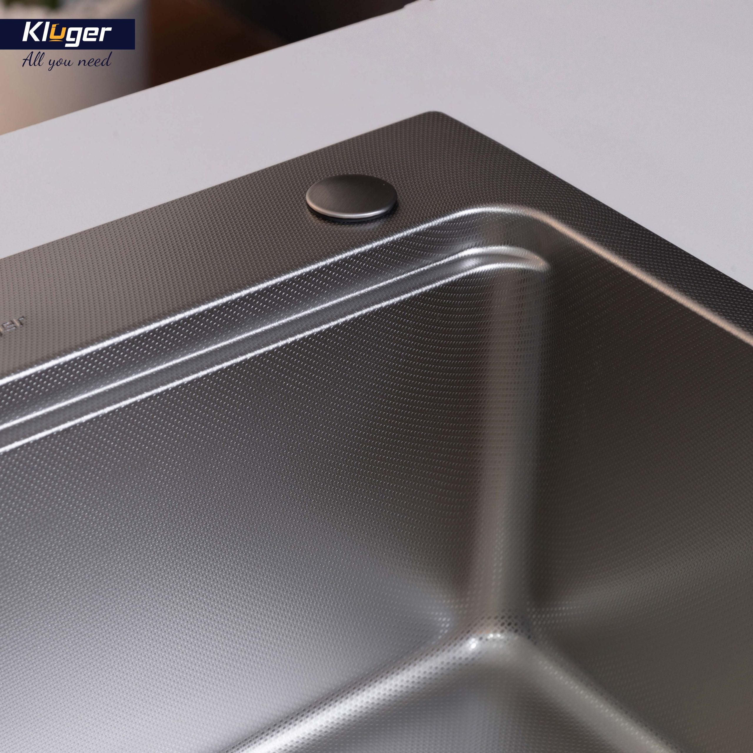 Chậu rửa chén Posco 304 Linen dập nổi KLUGER KW8181FS-S81 (K800 Series)