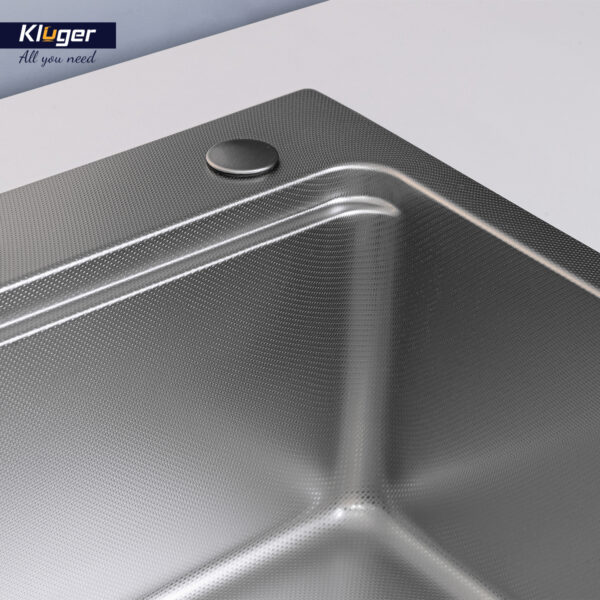 Chậu rửa chén Posco 304 Linen dập nổi Kluger KW8181FS - S81 - Plus