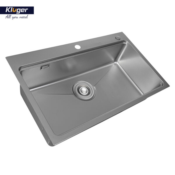Chậu rửa chén Posco 304 Linen dập nổi Kluger KW8181FS - S81 - Plus