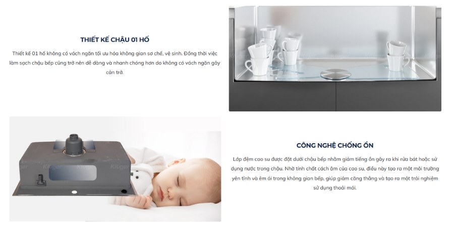 Chậu rửa chén Posco 304 Linen dập nổi Kluger KW8181FS - S81 - Plus