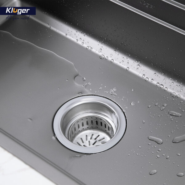 Chậu rửa chén Posco 304 Linen dập nổi KLUGER KWF8161FB-S76 (K600 Series)