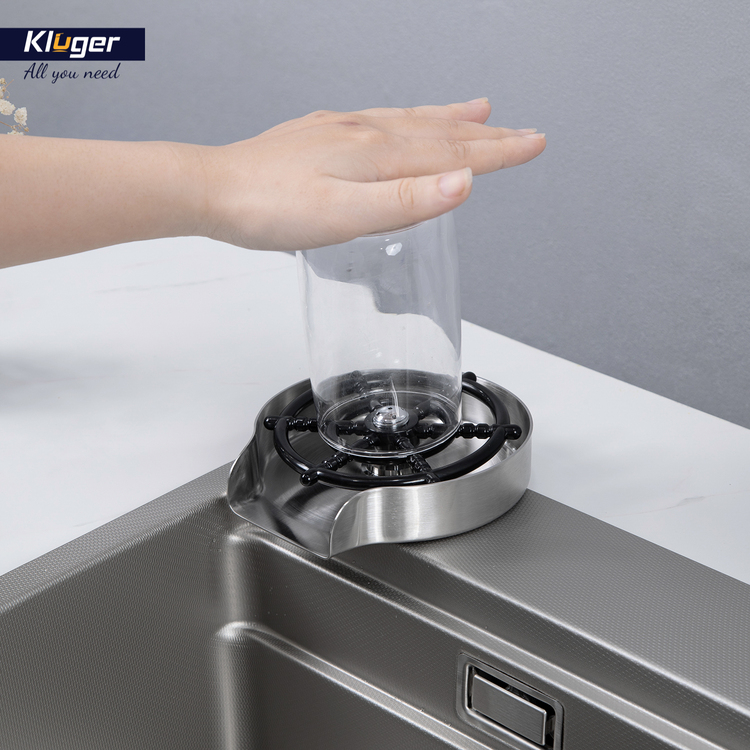 Chậu rửa chén Posco 304 Linen dập nổi KLUGER KWF8161FS-S76 (K600 Series)