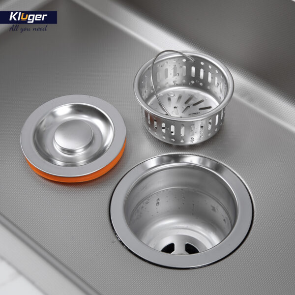 Chậu rửa chén Posco 304 Linen dập nổi KLUGER KWF8161FS-S76Plus (K600 Series)