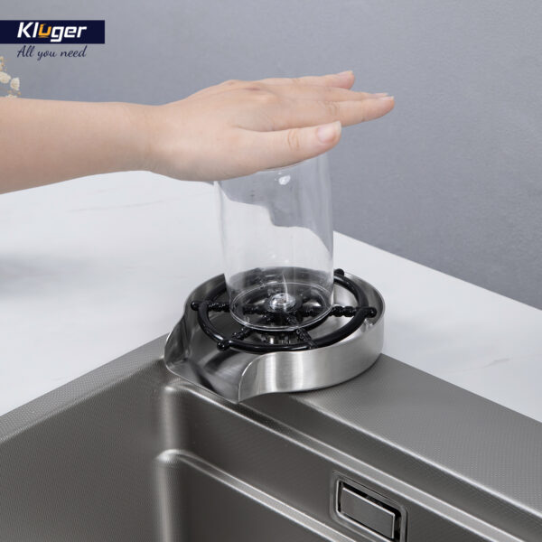 Chậu rửa chén Posco 304 Linen dập nổi KLUGER KWF8161FS-S76Plus (K600 Series)