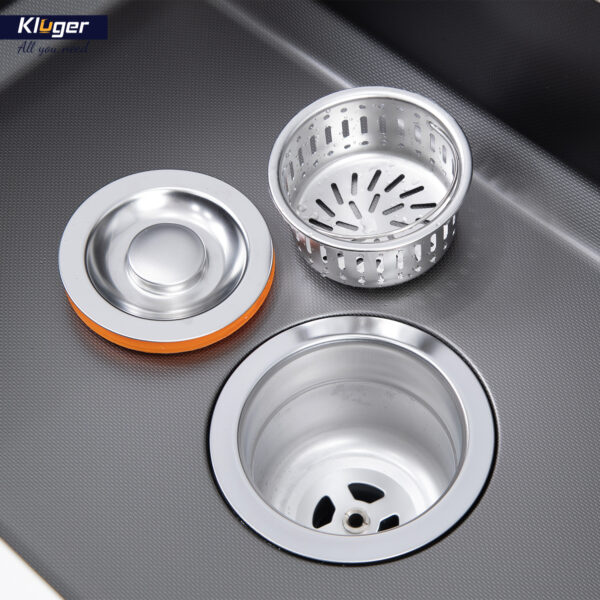 Chậu rửa chén Posco 304 Linen dập nổi KLUGER KWU8161FB-S70