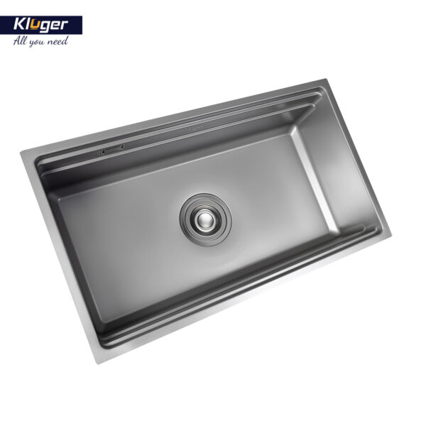 Chậu rửa chén Posco 304 Linen dập nổi KLUGER KWU8161FS-S86Plus (K600 Series)