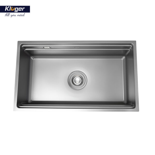 Chậu rửa chén Posco 304 Linen dập nổi KLUGER KWU8161FS-S86Plus (K600 Series)