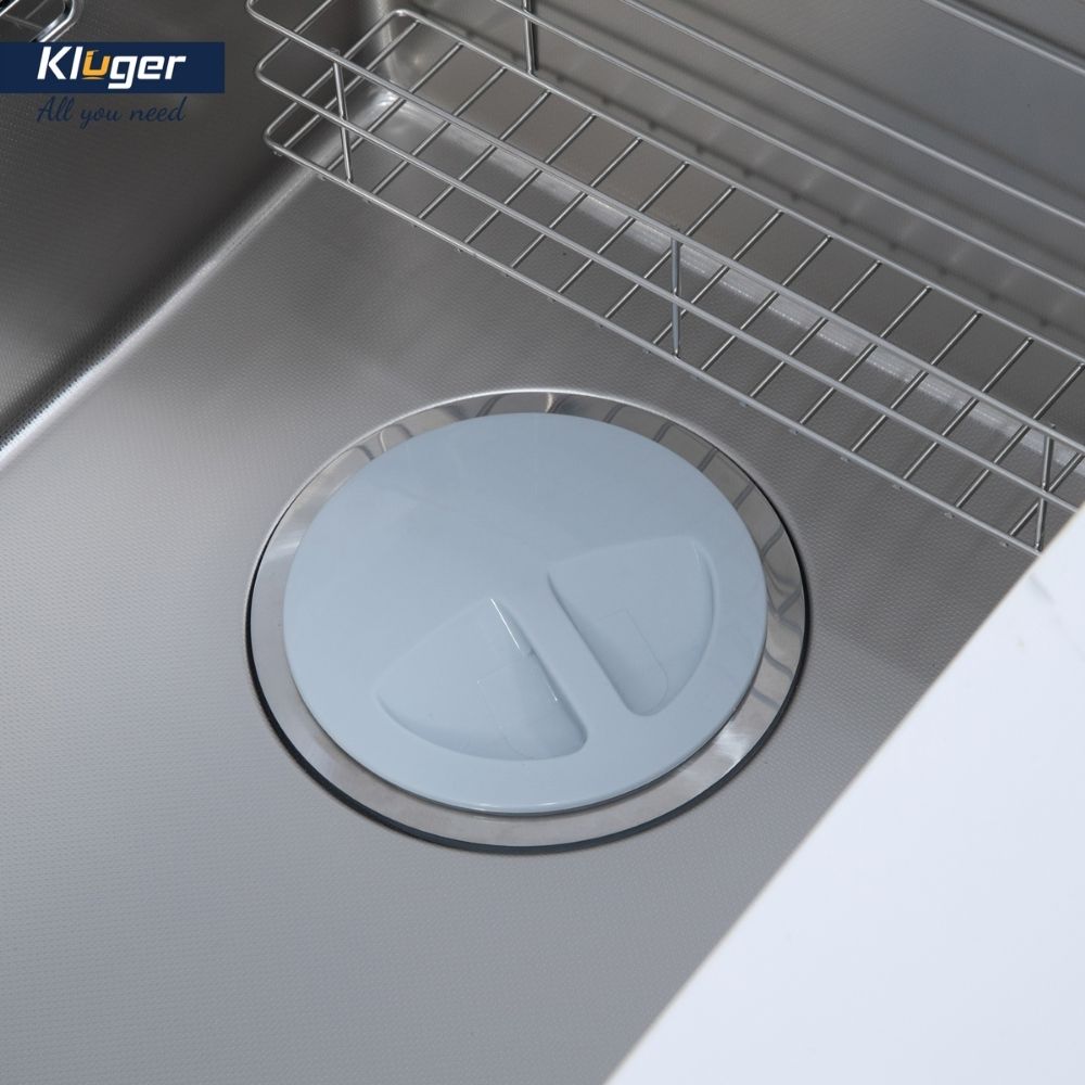 Chậu rửa chén Posco 304 Linen dập nổi Kluger KY7545FS Plus