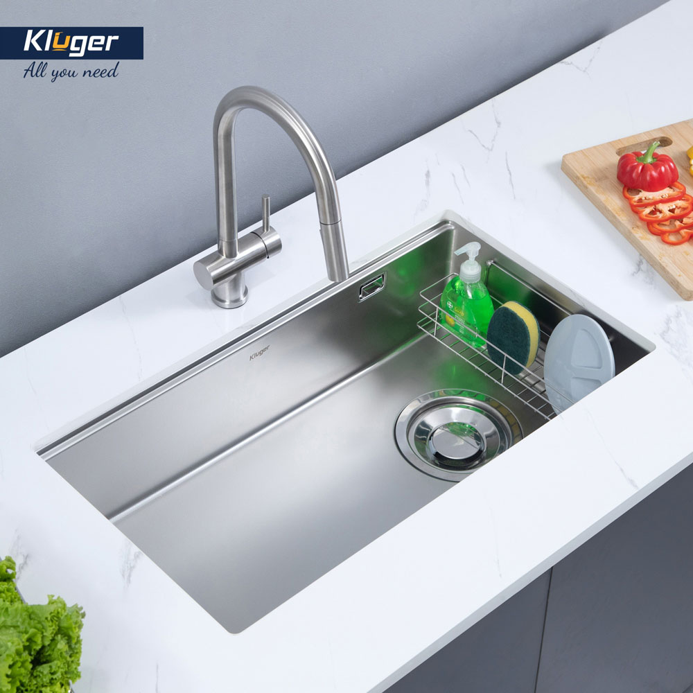 Chậu rửa chén Posco 304 Linen dập nổi KLUGER KY7545FS-S75 (TOYA Series)