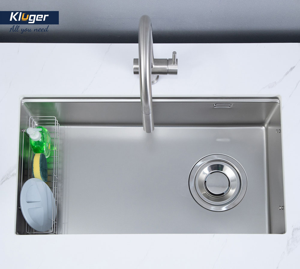 Chậu rửa chén Posco 304 Linen dập nổi KLUGER KY7545FS-S75 (TOYA Series)