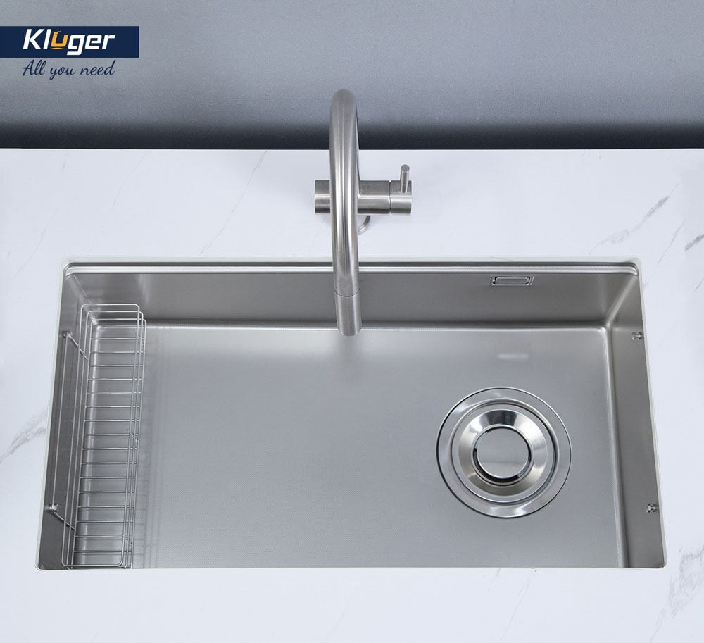 Chậu rửa chén Posco 304 Linen dập nổi KLUGER KY7545FS-S75 (TOYA Series)