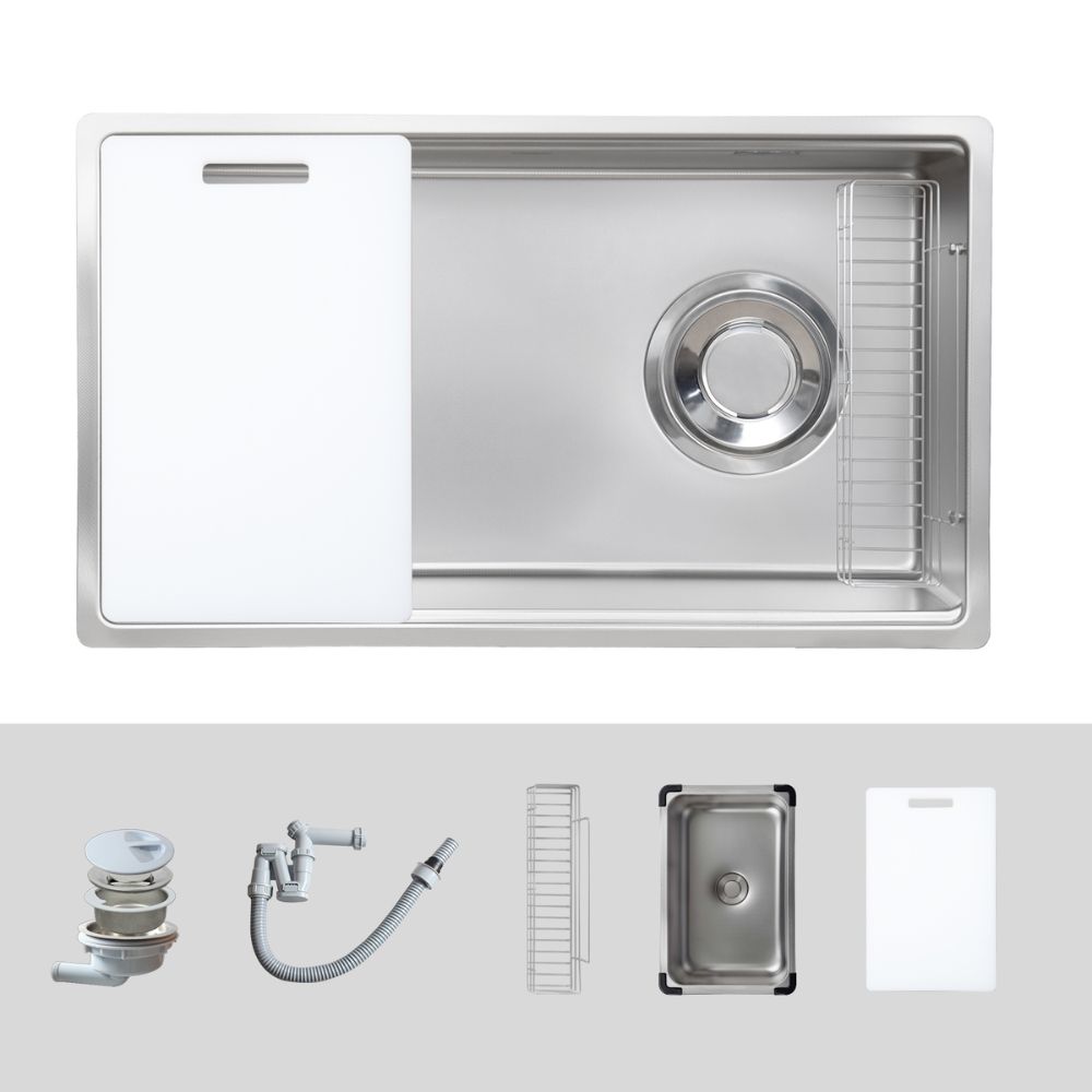 Chậu rửa chén Posco 304 Super Linen dập nổi KLUGER KY7545SLPlus (TOYA Series)