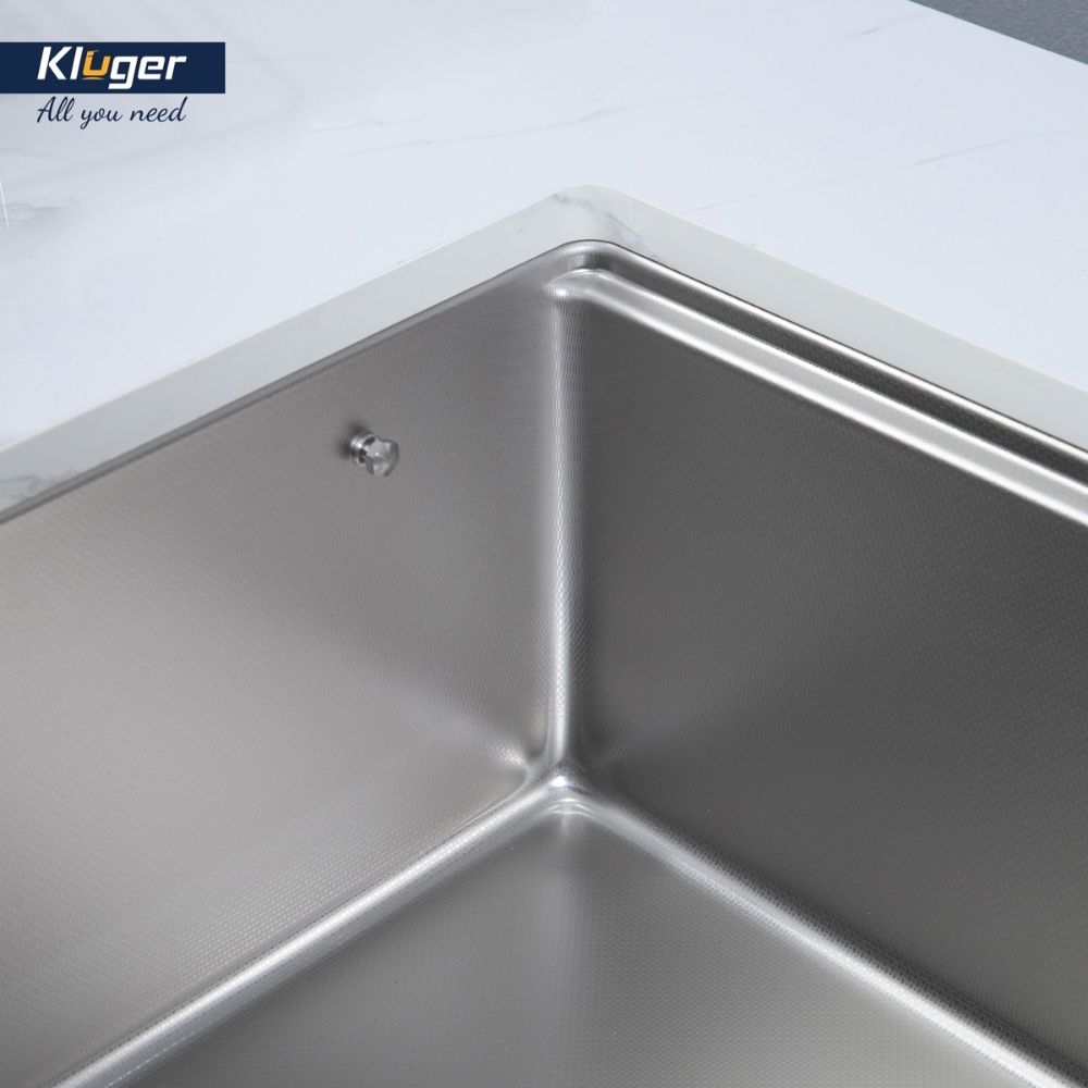 Chậu rửa chén Posco 304 Linen dập nổi Kluger KY8045FS Plus