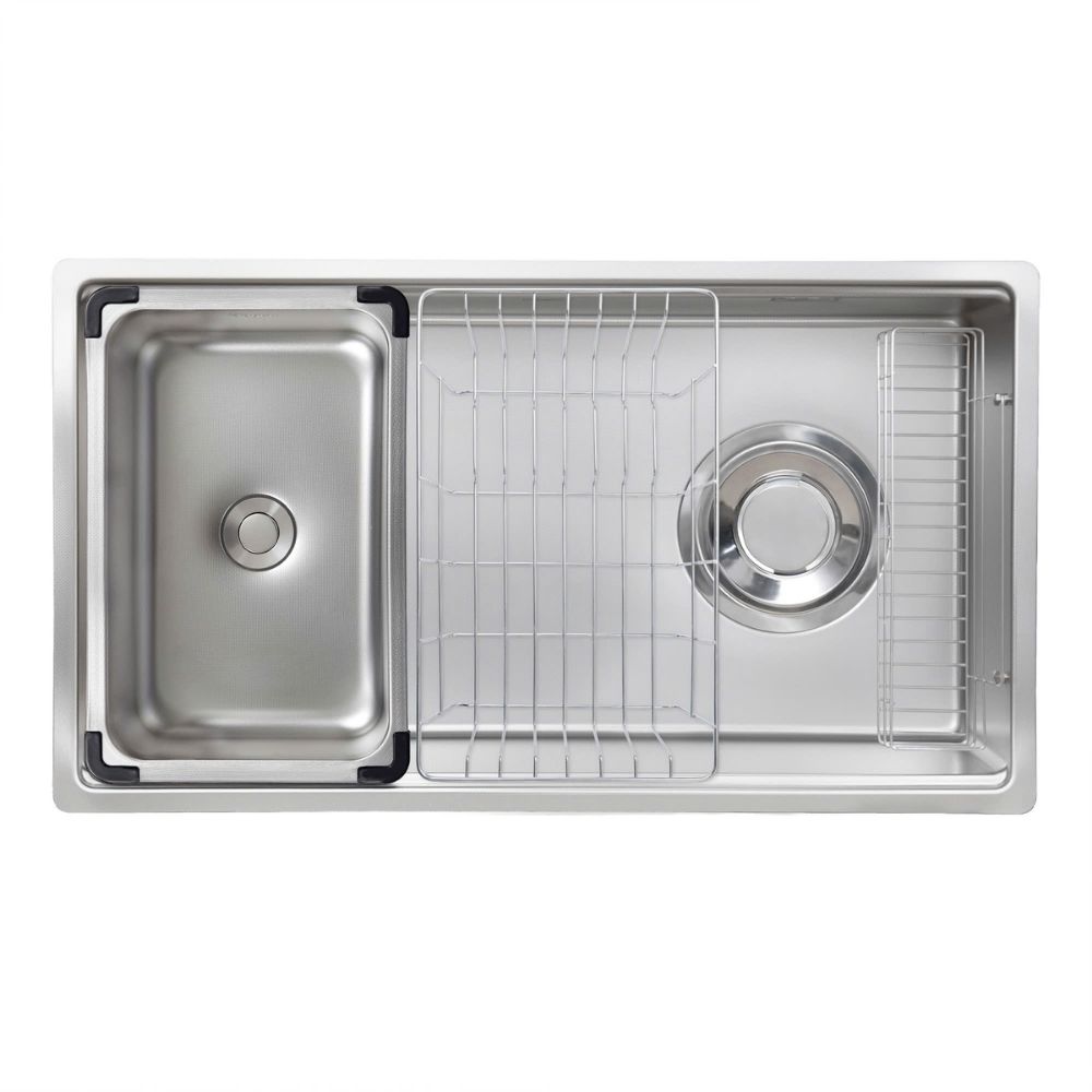 Chậu rửa chén Posco 304 Linen dập nổi Kluger KY8045FS Plus
