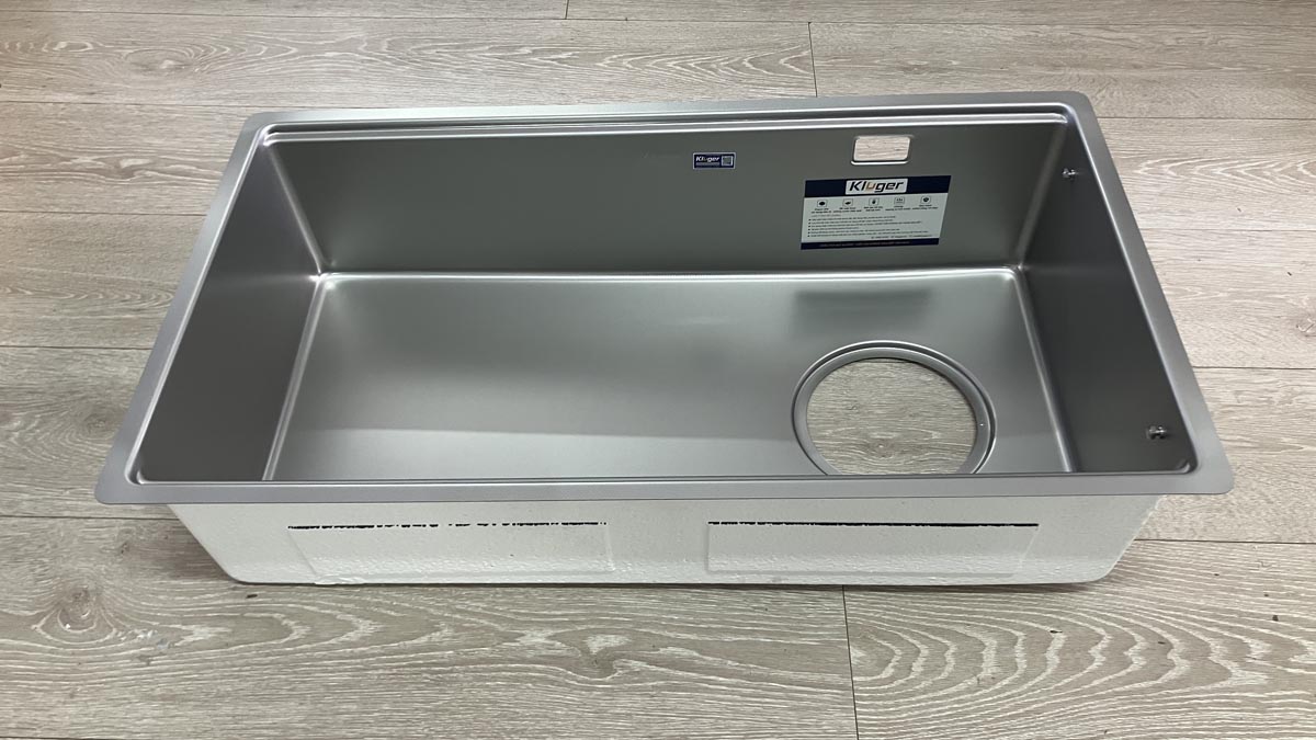 Chậu rửa chén Posco 304 Linen dập nổi Kluger KY8045FS Plus