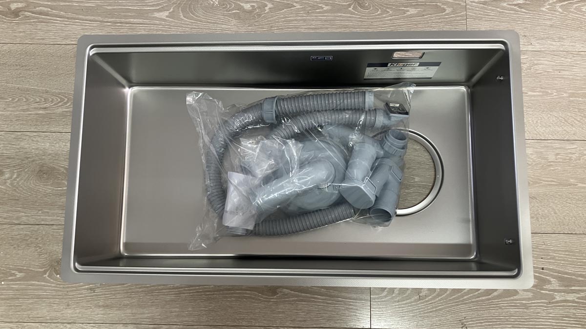 Chậu rửa chén Posco 304 Linen dập nổi Kluger KY8045FS Plus