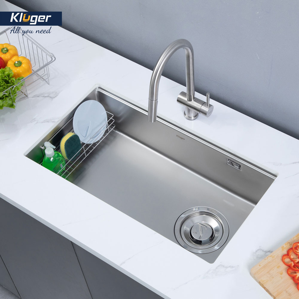 Chậu rửa chén Posco 304 Linen dập nổi KLUGER KY8045FS-S80 (TOYA Series)