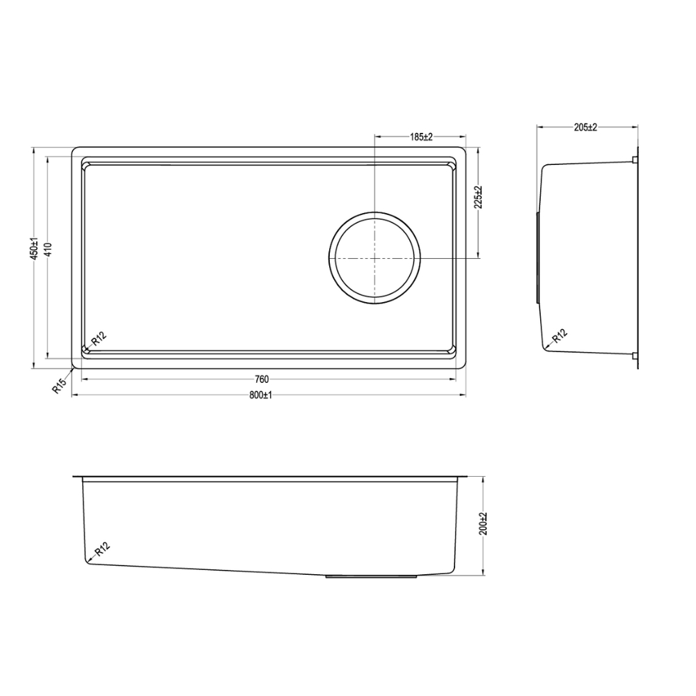 Chậu rửa chén Posco 304 Linen dập nổi KLUGER KY8045FS-S80 (TOYA Series)
