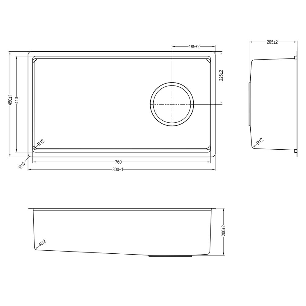 Chậu rửa chén Posco 304 Super Linen dập nổi KLUGER KY8045SLPlus (TOYA Series)