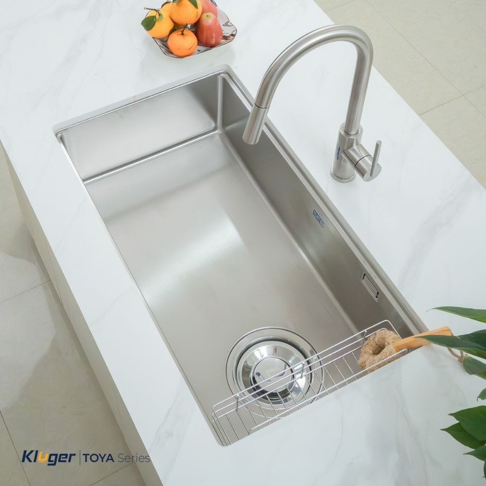 Chậu rửa chén Posco 304 Satin trơn Kluger KY8045ST Plus