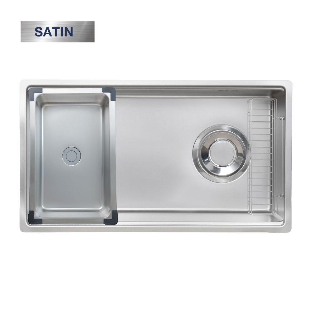 Chậu rửa chén Posco 304 Satin trơn Kluger KY8045ST Plus