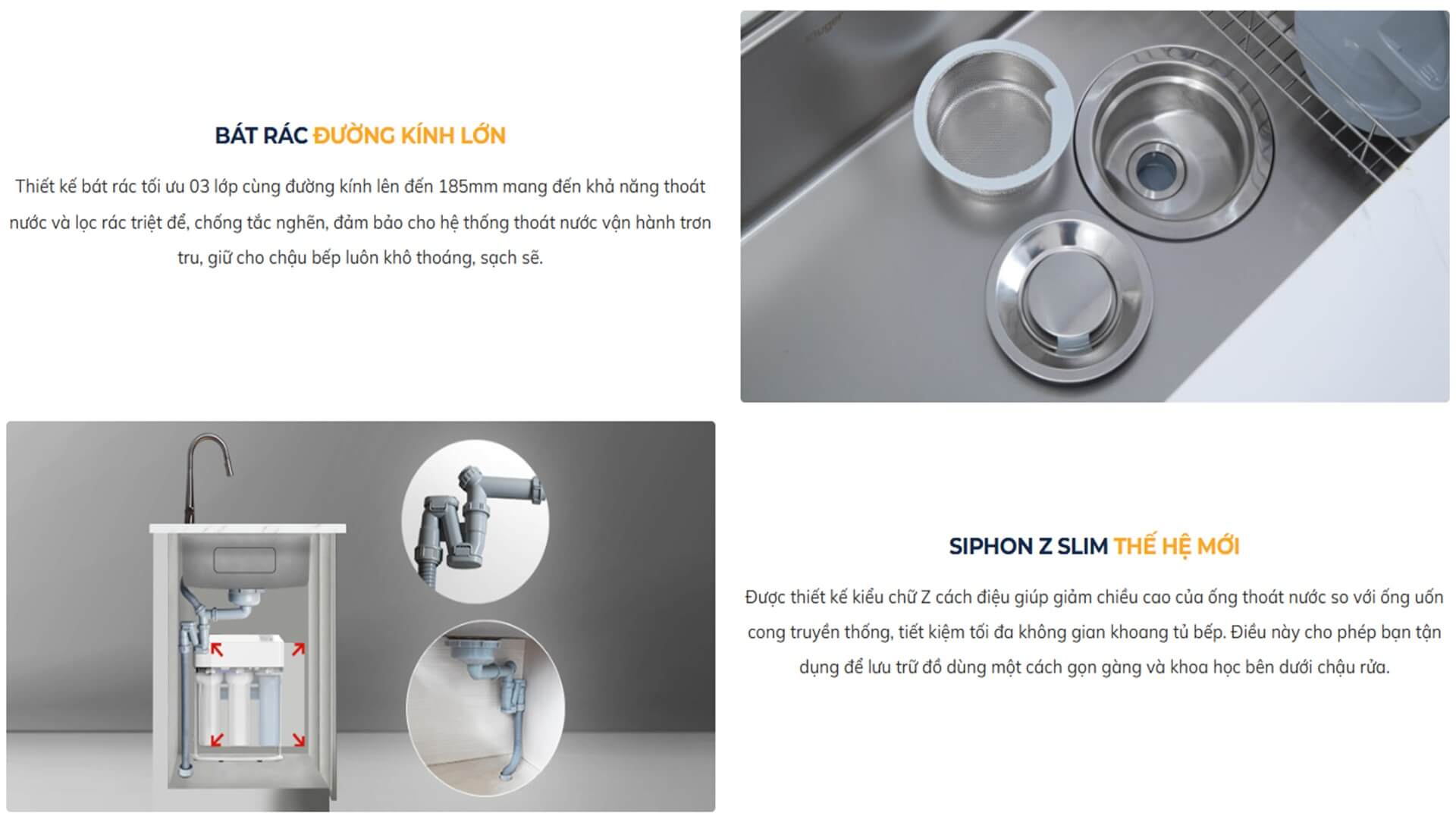 Chậu rửa chén Posco 304 Satin trơn Kluger KY8045ST Plus