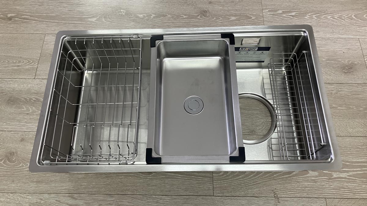 Chậu rửa chén Posco 304 Satin trơn Kluger KY8045ST Plus