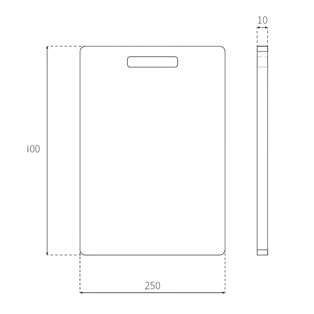 Bản vẽ kỹ thuật thớt nhựa PE cao cấp Kluger KCB-600P