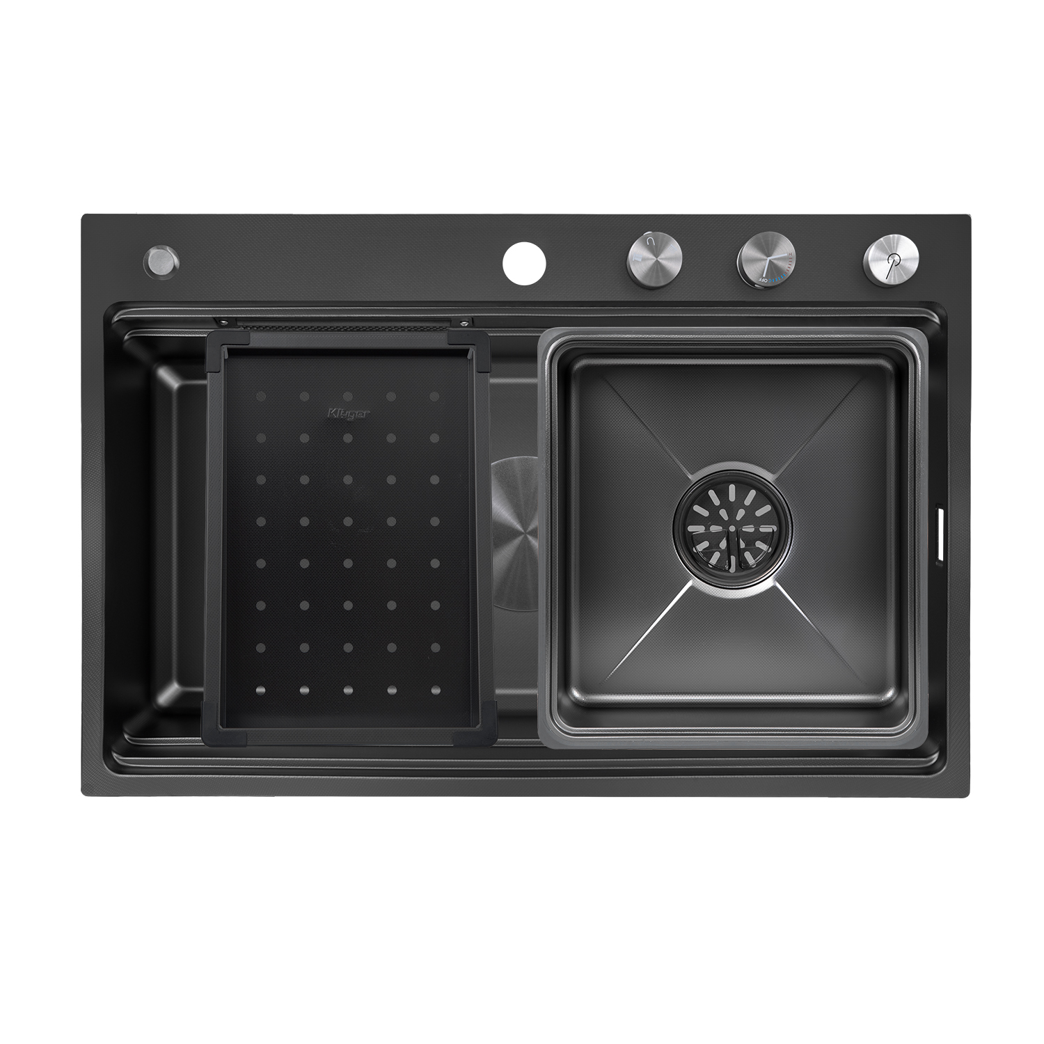 Chậu rửa nhỏ phụ Inox 304 Linen chống xước KLUGER KSWB-403FB