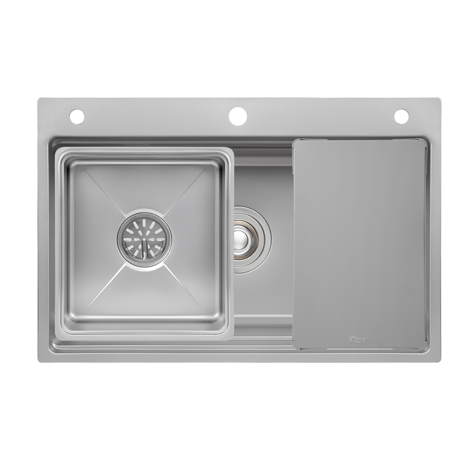 Chậu rửa nhỏ phụ Inox 304 Linen chống xước KLUGER KSWB-403FS