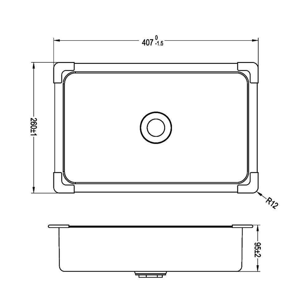 Chậu rửa nhỏ phụ Inox 304 KLUGER KSWB-404S