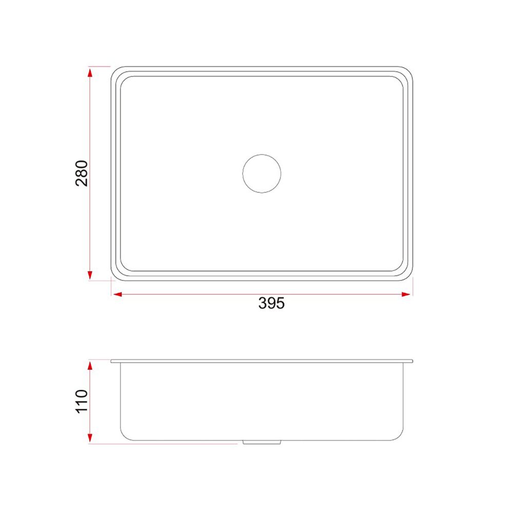 Chậu rửa nhỏ phụ Inox 304 KLUGER KSWB-406FS