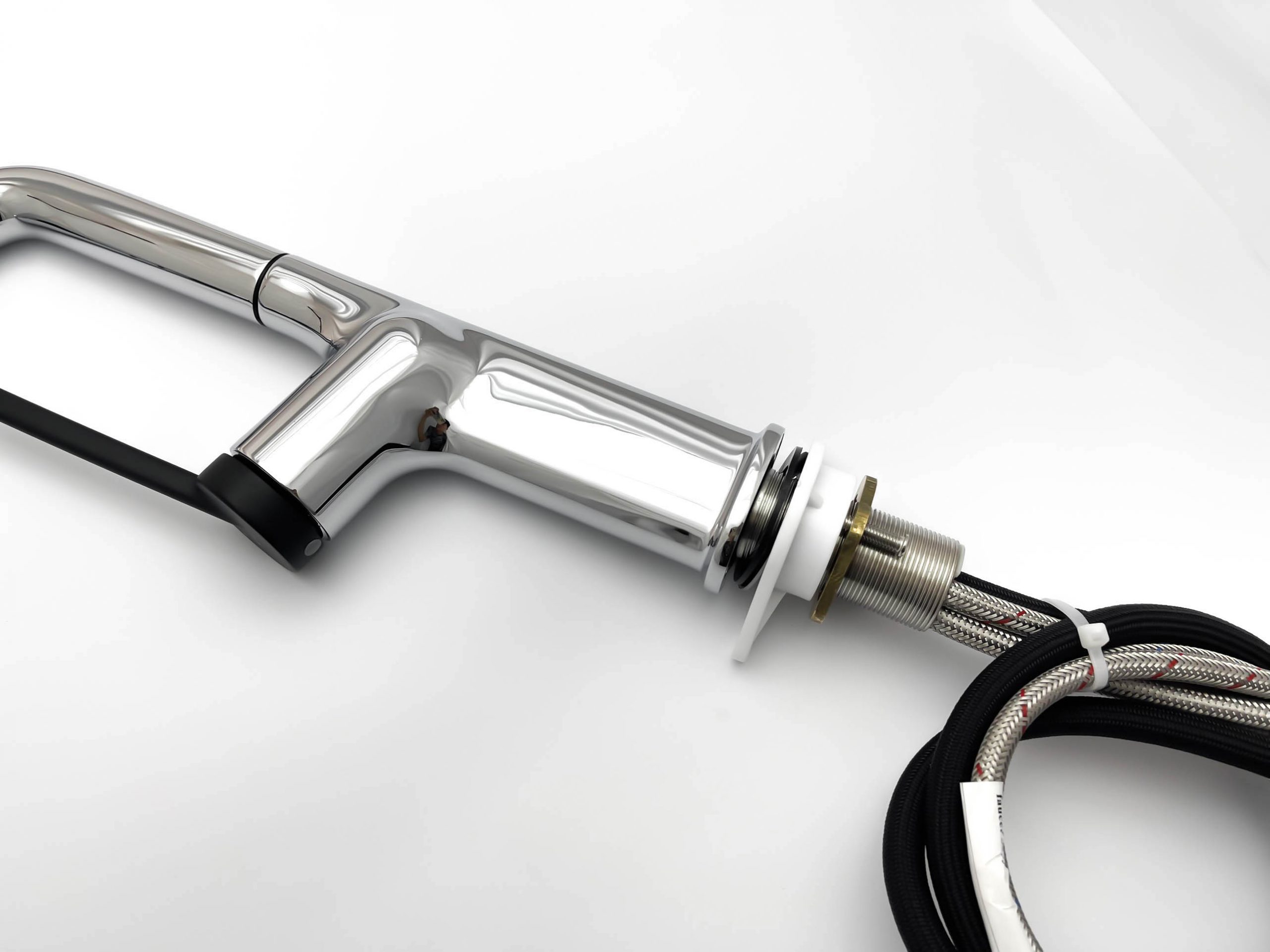 Vòi chậu bếp nóng lạnh dây rút AMBER KLUGER KLF0001C / KLF0001B / KLF0001S