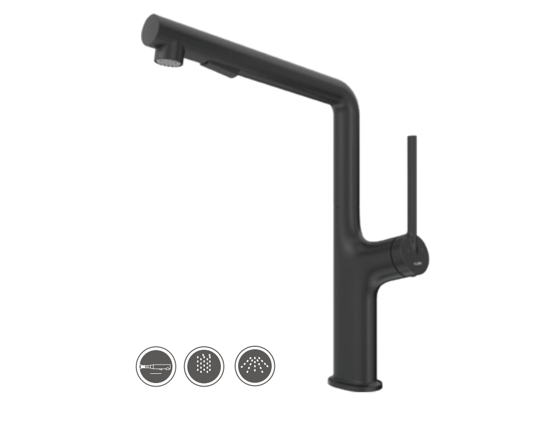 Vòi chậu bếp nóng lạnh dây rút AMBER KLUGER KLF0001C / KLF0001B / KLF0001S