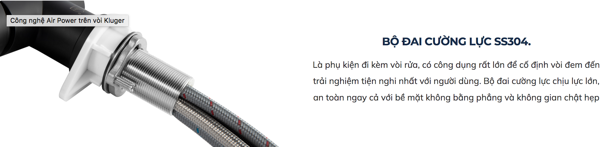 Vòi chậu bếp nóng lạnh dây rút HARMONY KLUGER KLF0002C (KLF0002B)