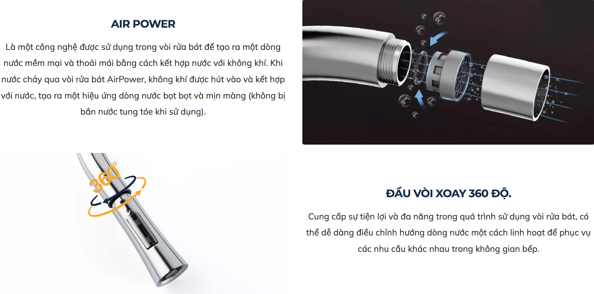Vòi chậu bếp nóng lạnh dây rút HARMONY KLUGER KLF0002C (KLF0002B)