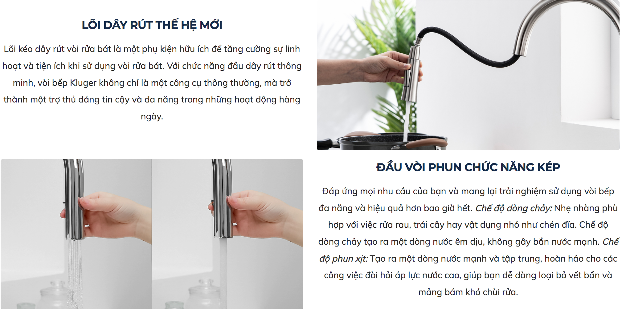 Vòi rửa chén bát LUNAR KLUGER KLF0006C